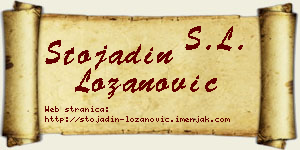 Stojadin Lozanović vizit kartica